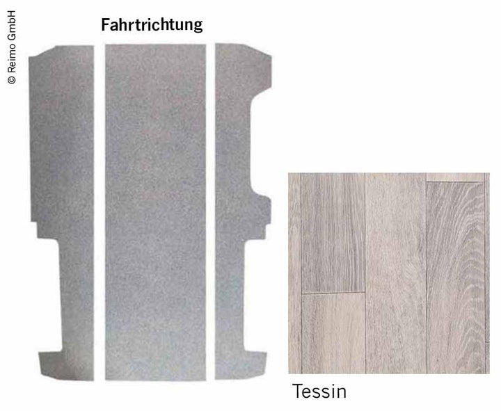 VW T6, VW T5 floor plate, LWB, right hand drive, decor Tessin