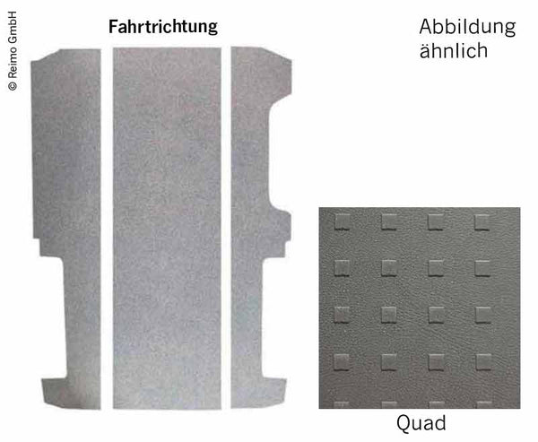 Reimo VW T6, VW T5 floor plate, SWB (length approx. 246 cm), rail distance 997 mm