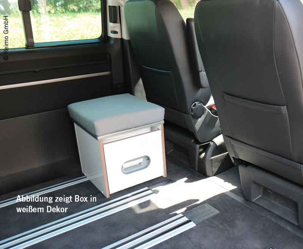 Reimo VW T6, VW T5 Porta Potti box anthracite including upholstery (light gray)