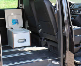 Reimo VW T6, VW T5 Porta Potti box high-gloss white including upholstery (light gray) - image 2