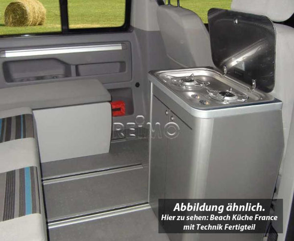 Reimo VW T6, VW T5 California Beach France kitchen pod gloss black - 11103 | Stahlor image 1