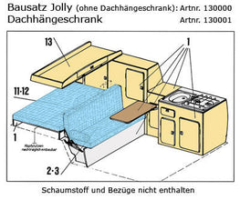 Reimo VW T3 furniture package Jolly kit without foam and covers - image 2