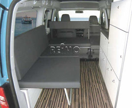 Reimo Camp Bed with Folding Bench Seat for VW Caddy Maxi & Camp, 8/2010 to 8/2020