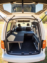 Reimo Rear Bed with Folding Bench Seat for VW Caddy Maxi LWB Weekender, 08/2010 to 08/2020 - image 2