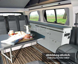 Reimo Furniture Unit Mercedes Vito LWB CityVan, Pre-Assembled, without Appliances, High-Gloss Anthracite/Silver - image 2