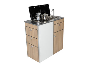 Reimo Kitchen block for Mercedes Sprinter - Black top - Apple / White - image 2