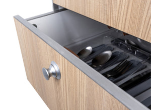 Reimo Kitchen block for Mercedes Sprinter - Black top - Apple / White - image 5