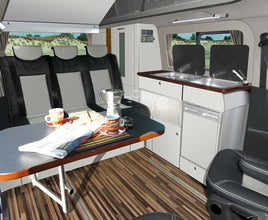 Reimo Furniture Unit TrioStyle Ford Transit Custom SWB, Pre-Assembled, High-Gloss White - image 2