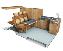 Reimo Wardrobe and Linen Cabinet for TravelStyle Conversion VW T6/T5 LWB