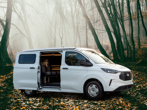 Reimo Ford Custom V710 L1 sleeper roof - High front - Open-sky bellows - Normal - White - With LED - image 2