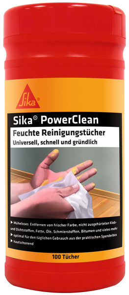 Sika PowerClean Cleaning Wipes, Tin of 100