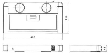 BARAL 12 V filter hood Click - stainless steel - 40 x 21 x 5 cm - 35247 | Stahlor image 2