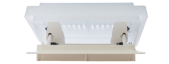 MPK Roof hood with mosquito net 280 x 280 mm - frosted glass - interior frame Beige - 360251 | Stahlor image 3