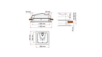 Fiamma Dachhaube Vent 28F 28x28 - 360300 | Stahlor image 2