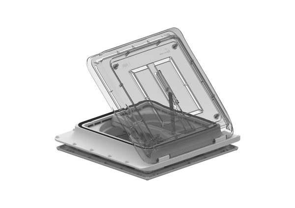 FIAMM 12 V crank roof hood Turbo-Vent Premium - 40 x 40 cm - Crystal hood - 36188 | Stahlor image 1