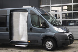 Hindermann dhermovorhang sliding door Ducato X250/290, boxer, jumper, colour: light grey - 373211 | Stahlor image 2