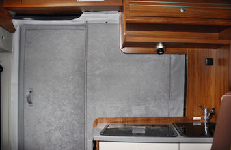 Hindermann dhermovorhang sliding door Ducato X250/290, boxer, jumper, colour: light grey - 373211 | Stahlor image 3