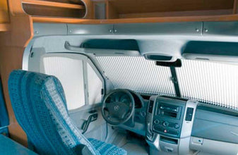 REMIS Sprinter / Crafter windshield blind III to 2006 - 2018 gray - Straight mirror base - 37417 | Stahlor image 2