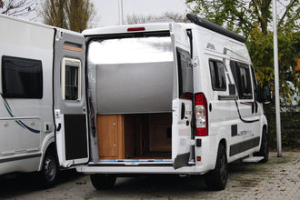 HIND Thermocurtain for Fiat Ducato and construction equal from 2007 - High one-piece rear door insulation . - 37452 | Stahlor image 2