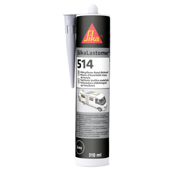 SikaLastomer-514 Butyl Sealant, Gray, 310 ml
