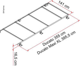 Fiamma Roof rack for Fiat Ducato,Peugeot Boxer,Citroen Jumper from 2006 on - 410991 | Stahlor image 2