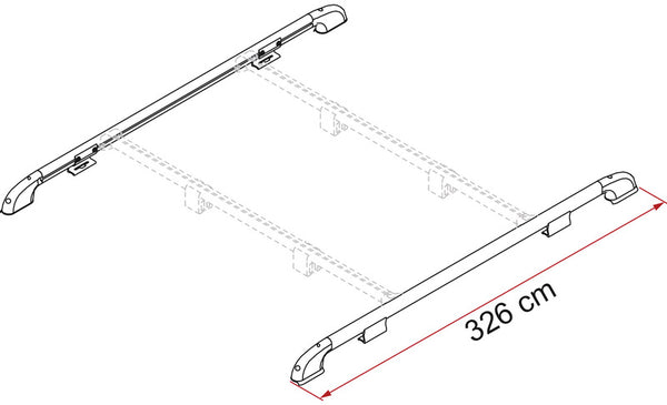 Fiamma Roof rail 240 cm - 41100 | Stahlor image 1