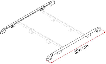 Fiamma Roof rail 240 cm - 41100 | Stahlor image 1