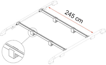 Fiamma Fixing bar rail 240 cm 2 items - 41101 | Stahlor image 1
