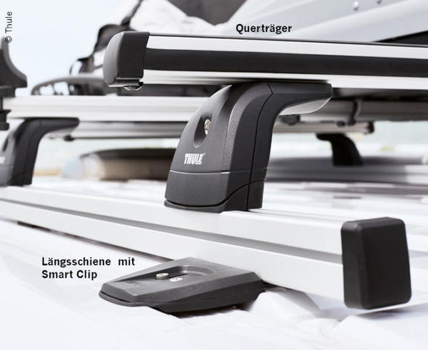 Thule Roof rack set - 2 load carriers Lg.1,5m, height 13cm - 41107 | Stahlor image 1
