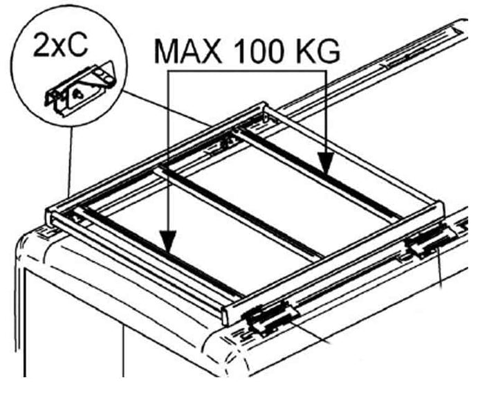 Roof rails for Fiat Ducato as of 2007