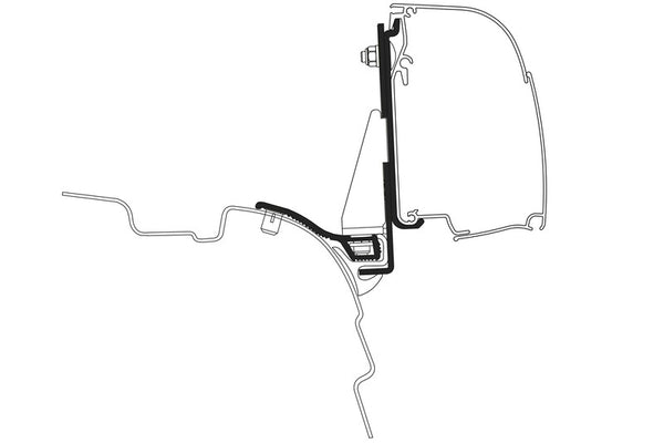 THULE Awning adapter for Thule Omnistor 4200 with Reimo Multirail - - 426706 | Stahlor image 1