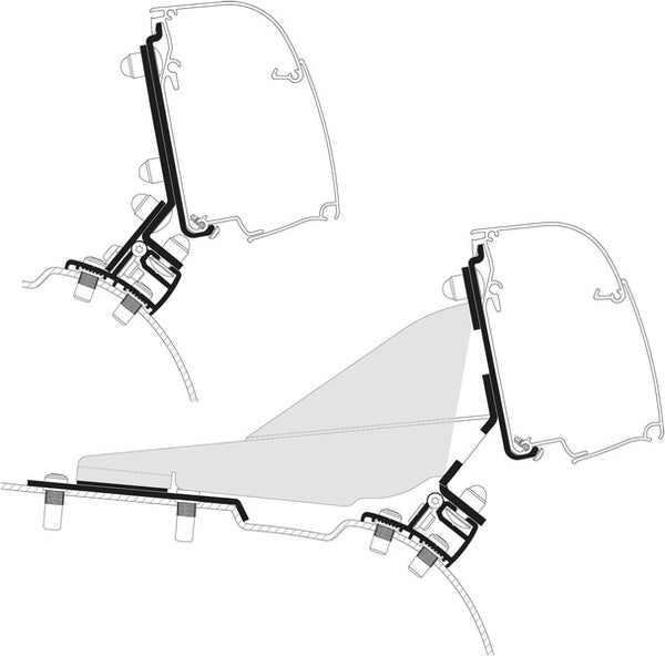 Reimo Adapter for Thule Omnistor awning 4200, PSA minivan G2 - 426778 | Stahlor image 1