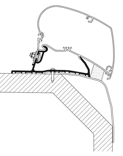 THULE Adapter Thule Omnistor awning Laika Ecovip for TO 6300 / 9200 - 426781 | Stahlor image 1