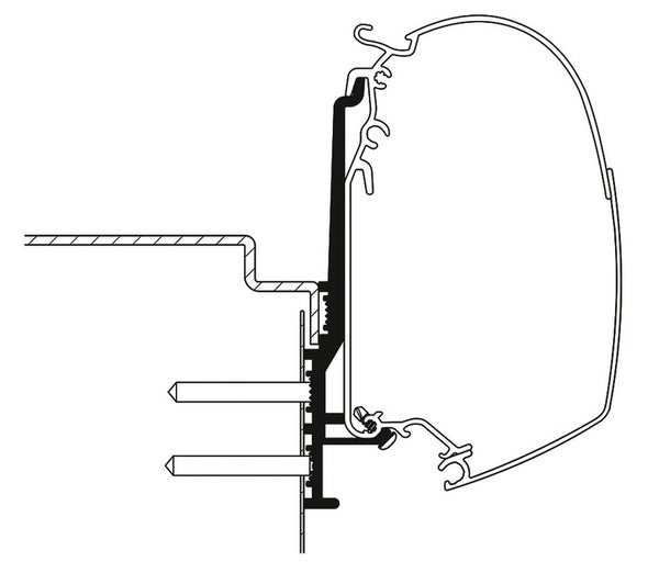 THULE Adapter für Omnistor Markise, Knaus Tourer CUV, 3,00m, Wall - 426791 | Stahlor image 1