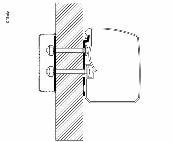 THULE Thule awning 3200, Adapter Roof Rack - 42689 | Stahlor image 1