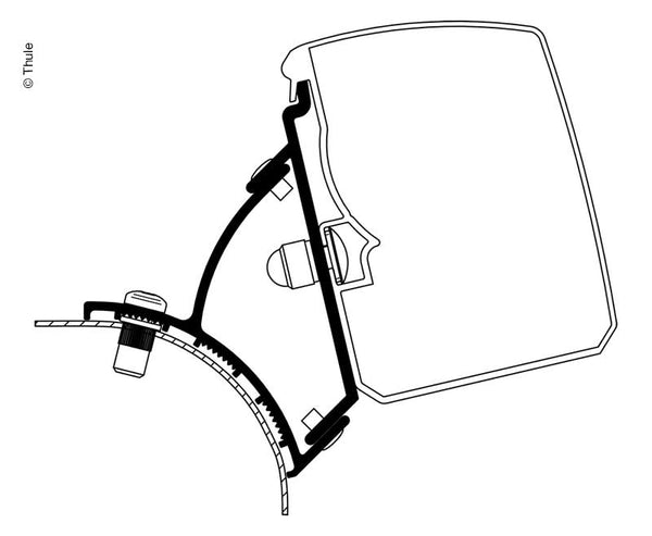 THULE Thule awning 3200, Adapter VW T5/T6 Minivan Fixed RHD - 42696 | Stahlor image 1
