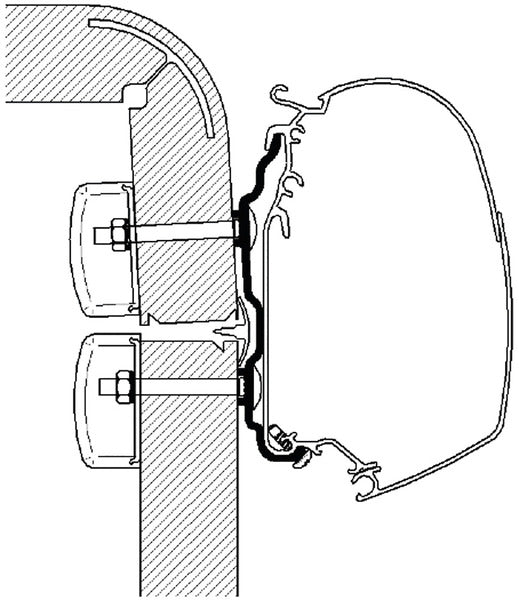 THULE Adapter f. Hymer 2016 - 426982 | Stahlor image 1