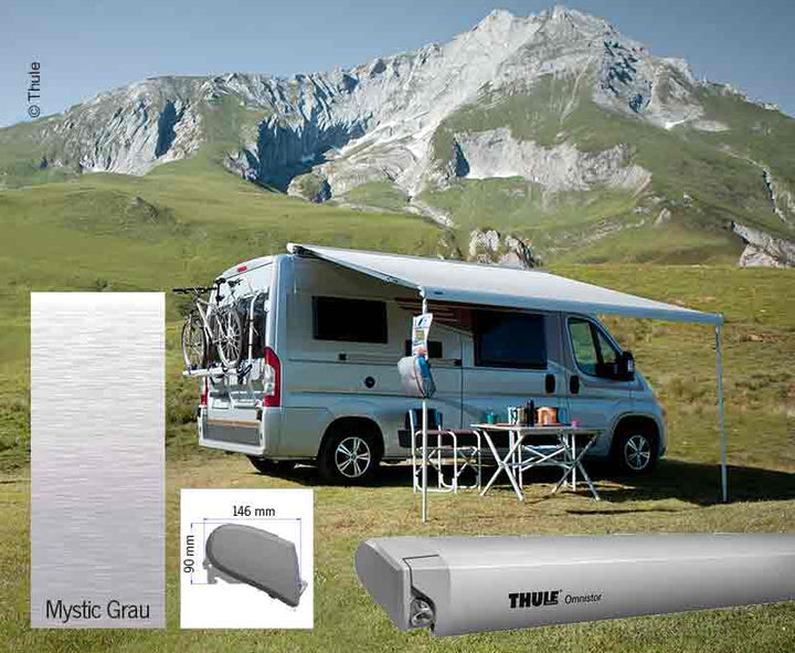 Awning set Omnistor 6300 4m, housing anodized, caps: grey