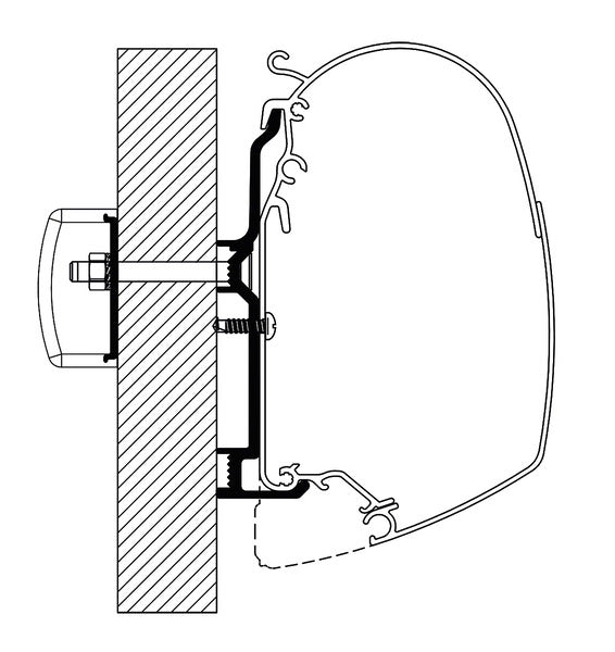 Awning adapter for Omnistor awning TO 5200 for BÃ¼rstner motorhomes 2017