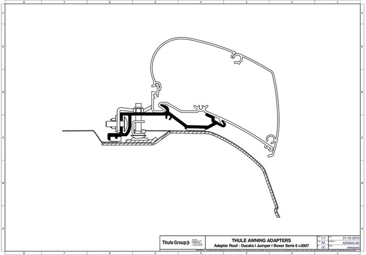 Adapter for Omn. 6002/6900, flat version, Ducato