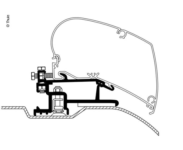Thule Flat adapter Omnistor 6002/6900 for Fiat Ducato and similar from 2007 - 430093 | Stahlor image 1
