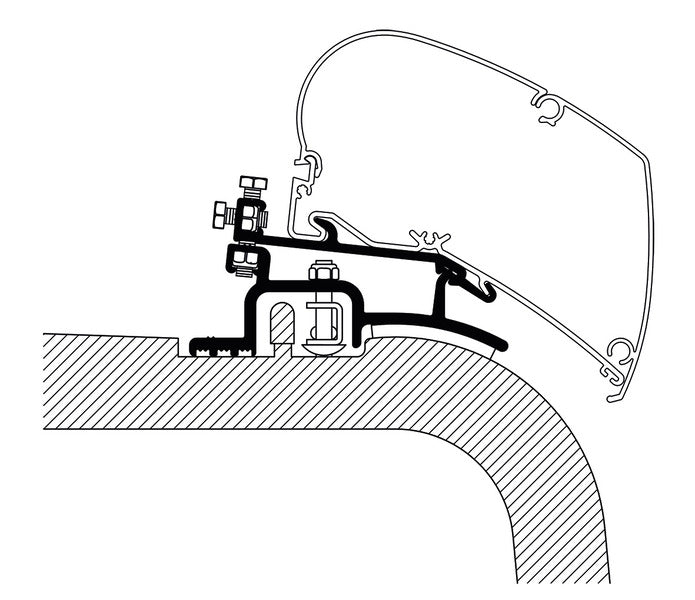 Awning adapter 6002, Ducato until year of construction 2006