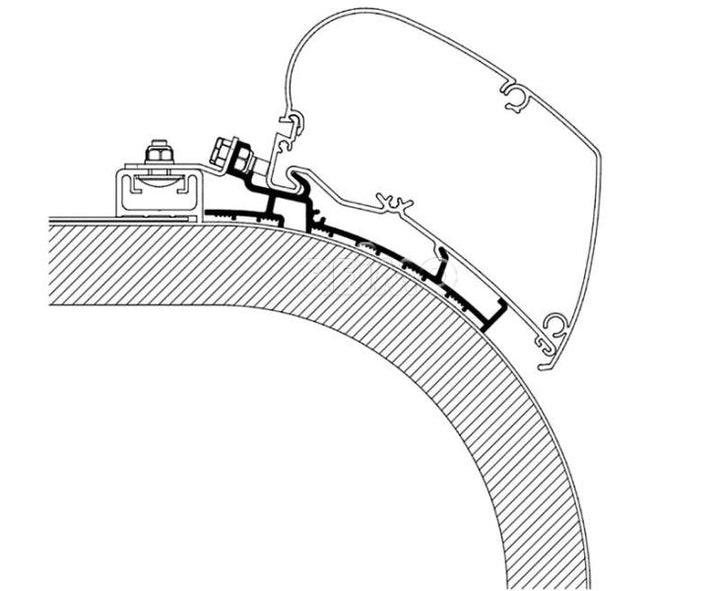 Awning adapter for Rapido, 450cm
