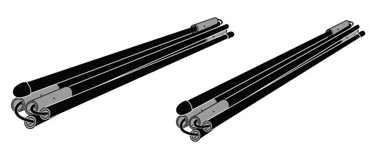 Fixing set for tensioning the side walls of Quickfit tents