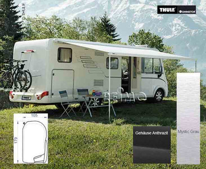 Thule wall awning 8000 length 5,0m housing anthracite