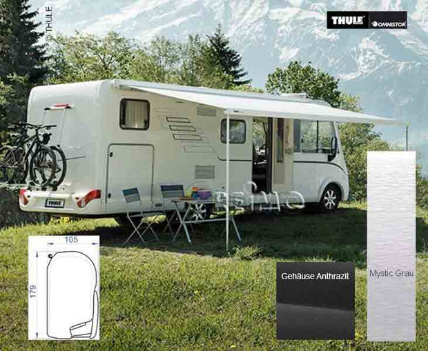 Thule wall awning 8000 length 5,0m housing anthracite
