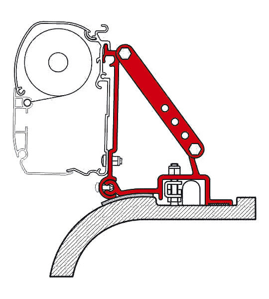 Fiamma Adapter F45i/F45iL, Ducato/Boxer/Jumper - 43324 | Stahlor image 1