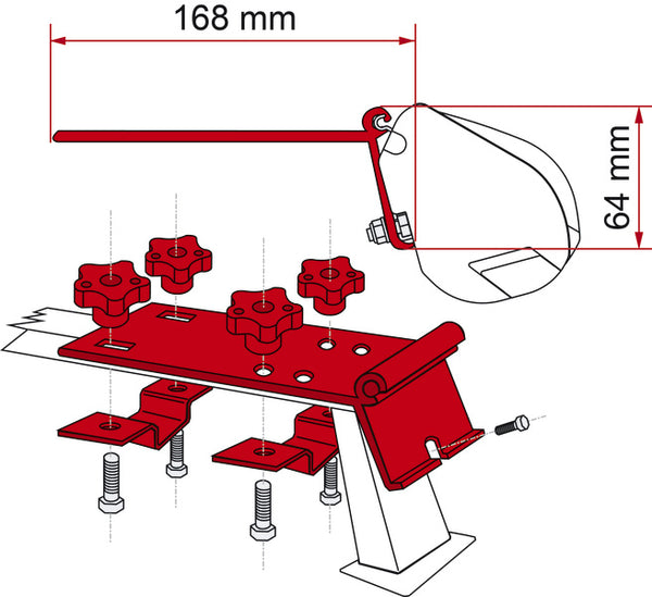 FIAMM Adapter F35 standard rail / luggage rack - 43348 | Stahlor image 1