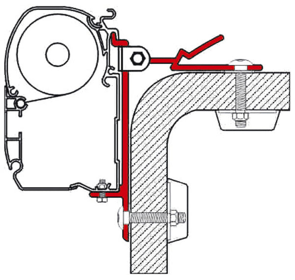 Fiamma Adapter for F45i / F45iL nonstandard-mounting - 43367 | Stahlor image 1
