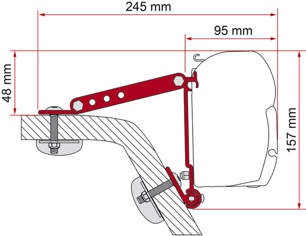 FIAMM Adapter Kit Wall F1/F45/F50/F55 - 43397 | Stahlor image 1